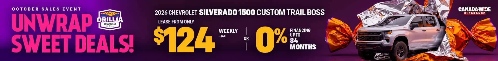2026 silverado lease deals low apr 0%